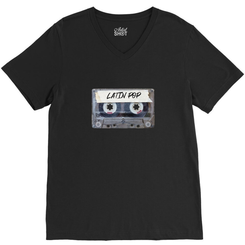 Recorded Music Genre Cassette Old School Latin Pop V-Neck Tee by TerriWilliams | Artistshot