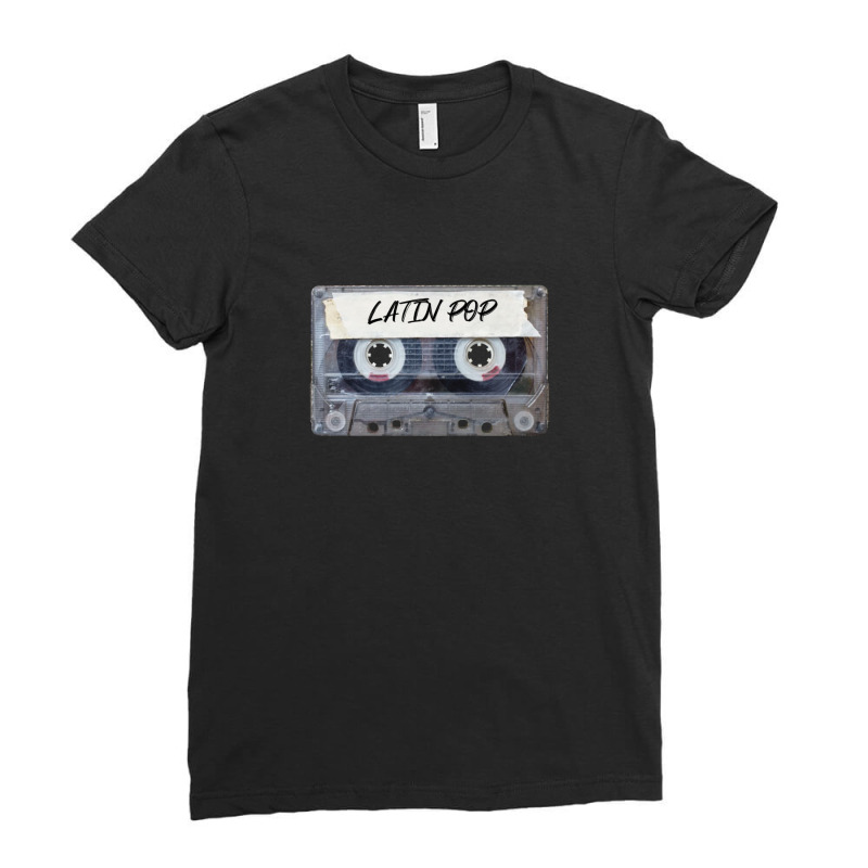 Recorded Music Genre Cassette Old School Latin Pop Ladies Fitted T-Shirt by TerriWilliams | Artistshot