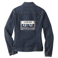 Recorded Music Genre Cassette Old School Latin Pop Ladies Denim Jacket | Artistshot