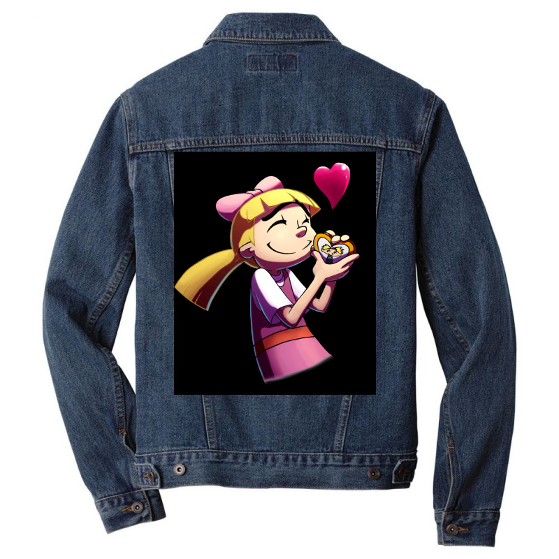 Helga G Pataki Poster Red Men Denim Jacket by persiefennink | Artistshot