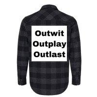 Outwit Outplay Outlast Poster Aesthetic Flannel Shirt | Artistshot