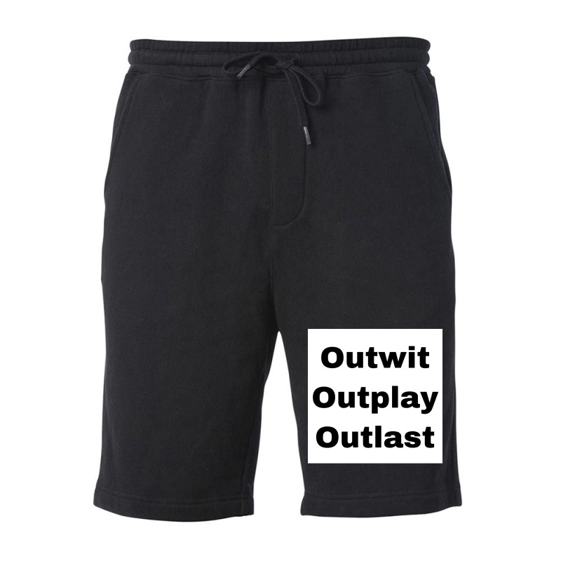 Outwit Outplay Outlast Poster Aesthetic Fleece Short | Artistshot