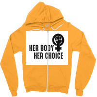 Her Body Her Choice Poster Vintage Zipper Hoodie | Artistshot