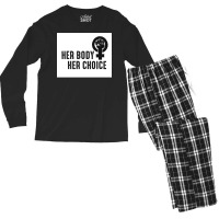 Her Body Her Choice Poster Vintage Men's Long Sleeve Pajama Set | Artistshot