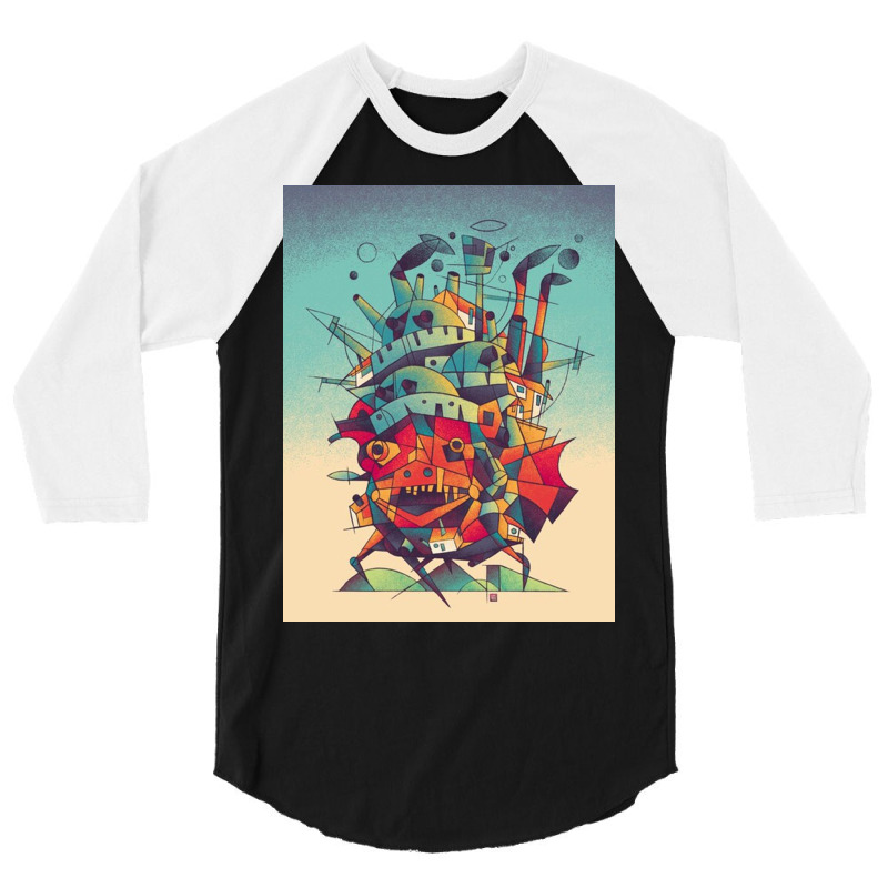 Moving Castle 3/4 Sleeve Shirt by martineliton | Artistshot