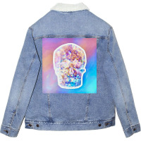 Holograph Skull Poster Boy Unisex Sherpa-lined Denim Jacket | Artistshot