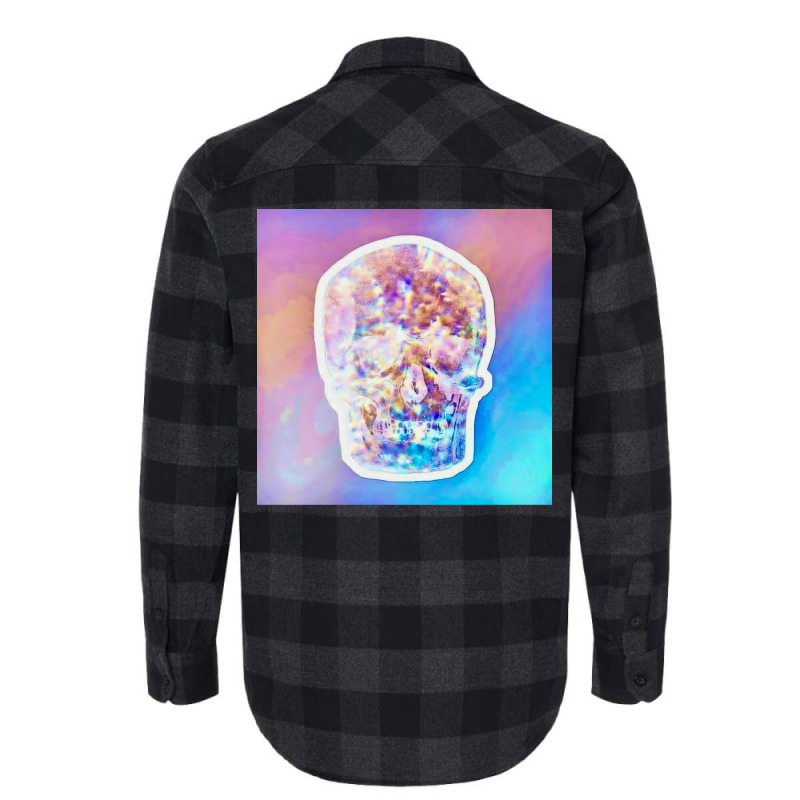 Holograph Skull Poster Boy Flannel Shirt by persiefennink | Artistshot