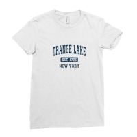 Orange Lake New York Ny Vintage Athletic Sports Design Ladies Fitted T-shirt | Artistshot