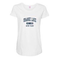 Orange Lake New York Ny Vintage Athletic Sports Design Maternity Scoop Neck T-shirt | Artistshot