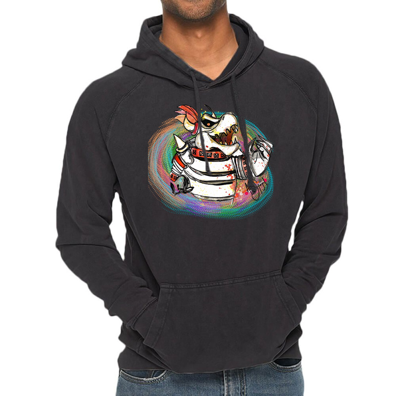 Dinosaur Dry Bowser Vintage Hoodie by elkiingahiroo | Artistshot