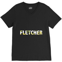 Finding Fletcher  Bitter Inspired Art (transparent Background) V-neck Tee | Artistshot