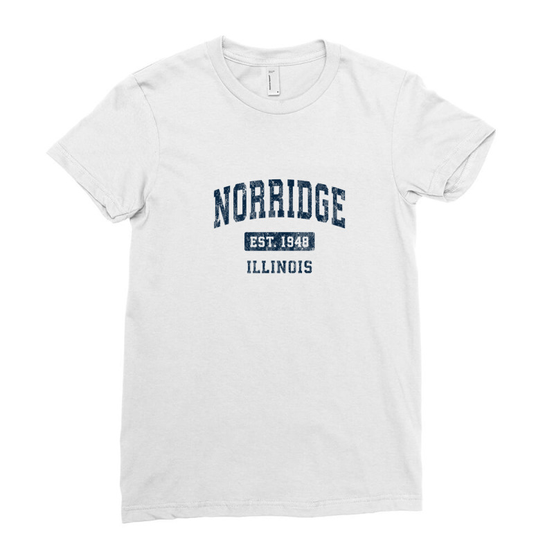 Norridge Illinois Il Vintage Athletic Sports Design Ladies Fitted T-Shirt by legatgzlezy | Artistshot