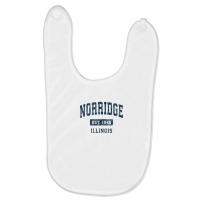 Norridge Illinois Il Vintage Athletic Sports Design Baby Bibs | Artistshot