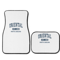 Oriental North Carolina Nc Vintage Athletic Sports Design Full Set Car Mats | Artistshot