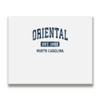 Oriental North Carolina Nc Vintage Athletic Sports Design Metal Print Horizontal | Artistshot