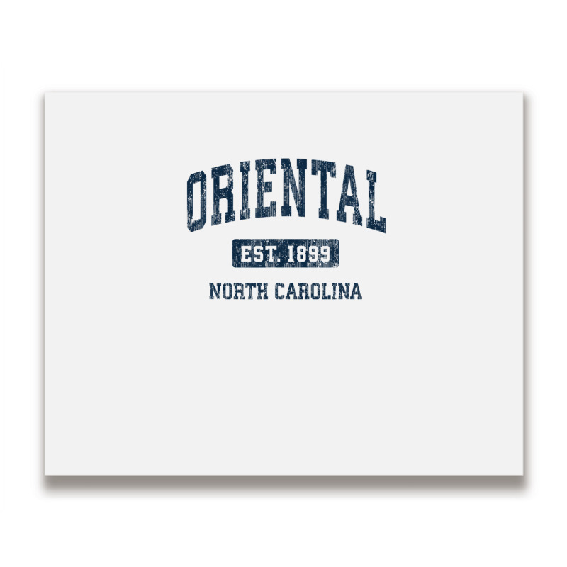 Oriental North Carolina Nc Vintage Athletic Sports Design Metal Print Horizontal | Artistshot