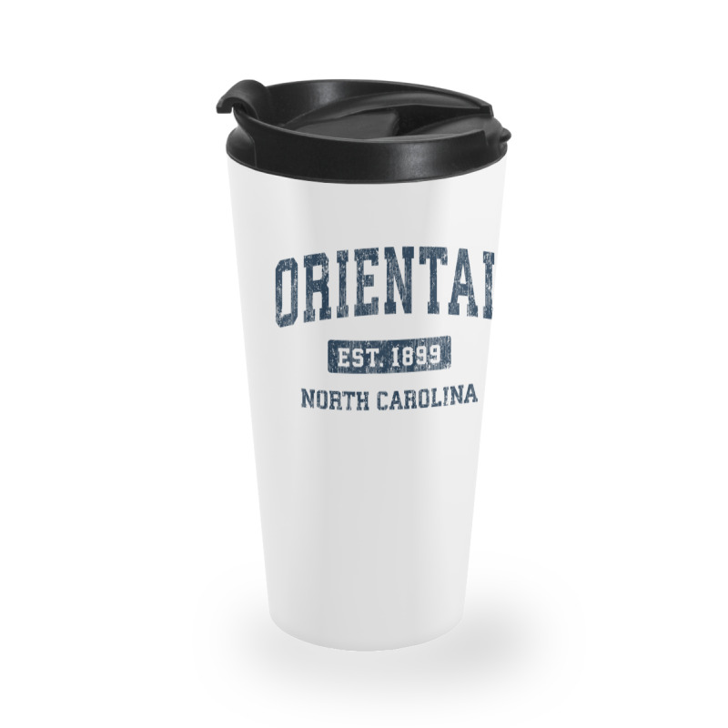 Oriental North Carolina Nc Vintage Athletic Sports Design Travel Mug | Artistshot