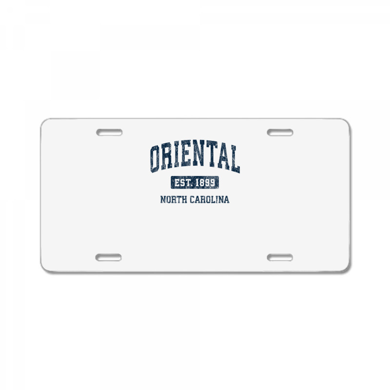 Oriental North Carolina Nc Vintage Athletic Sports Design License Plate | Artistshot