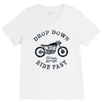 Drop Down V-neck Tee | Artistshot