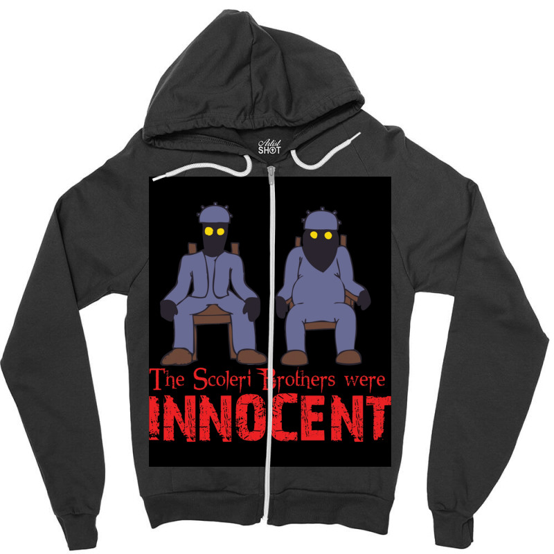 The Scoleri Brothers Were Innocent Essential Poster 80s Zipper Hoodie by persiefennink | Artistshot