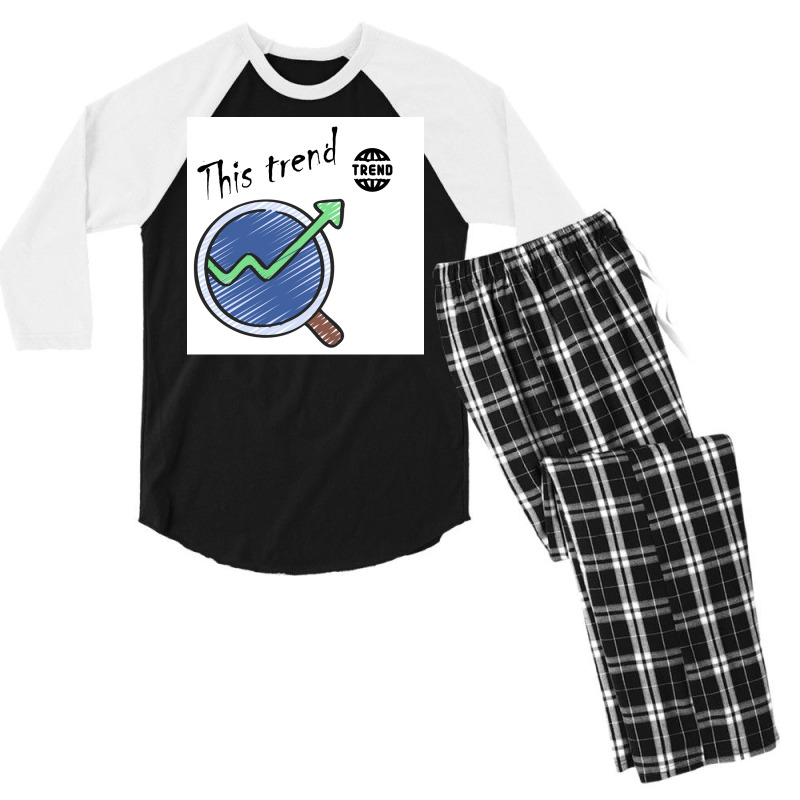 This Trend Poster Green Men's 3/4 Sleeve Pajama Set by persiefennink | Artistshot