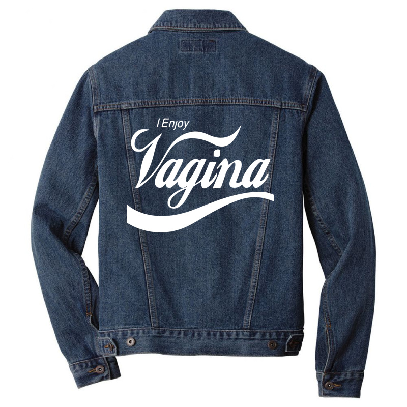 I Enjoy Vagina Men Denim Jacket by trokeryth | Artistshot