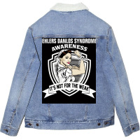 Womenehlers Danlos Syndrome Poster Summer Unisex Sherpa-lined Denim Jacket | Artistshot