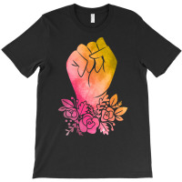 Floral Fist In Watercolor T-shirt | Artistshot