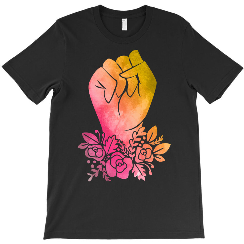 Floral Fist In Watercolor T-Shirt by elkiingahiroo | Artistshot