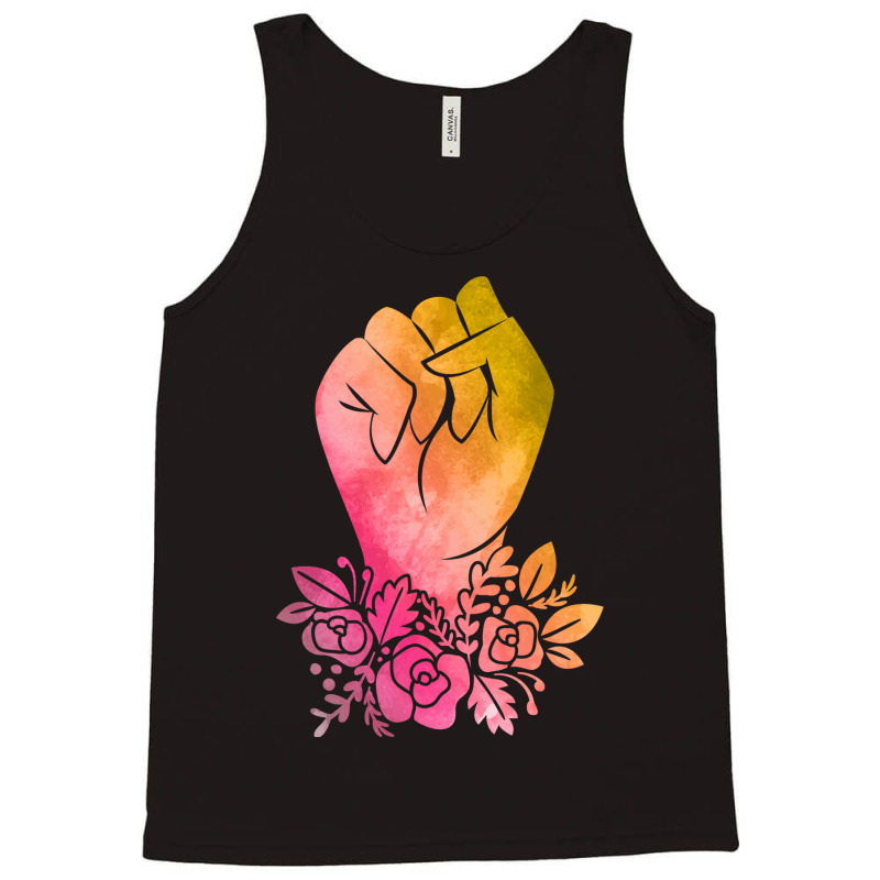 Floral Fist In Watercolor Tank Top by elkiingahiroo | Artistshot