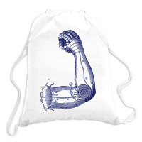 Biomechatronics Retro Mechanical Arm Steampunk Flexed Biceps T Shirt Drawstring Bags | Artistshot