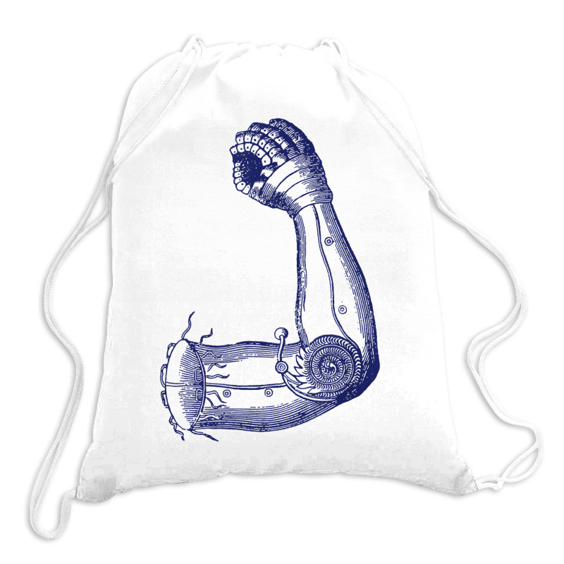 Biomechatronics Retro Mechanical Arm Steampunk Flexed Biceps T Shirt Drawstring Bags | Artistshot