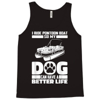 Boating Dog Lake   Pontoon Boat T Shirt Tank Top | Artistshot