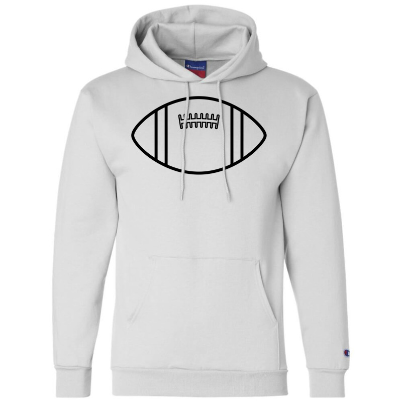 Football Outline 15 Champion Hoodie by elkiingahiroo | Artistshot