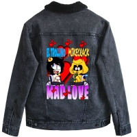 Mad Love Mikecrack Y El Trollino Camiseta Unisex Sherpa-lined Denim Jacket | Artistshot