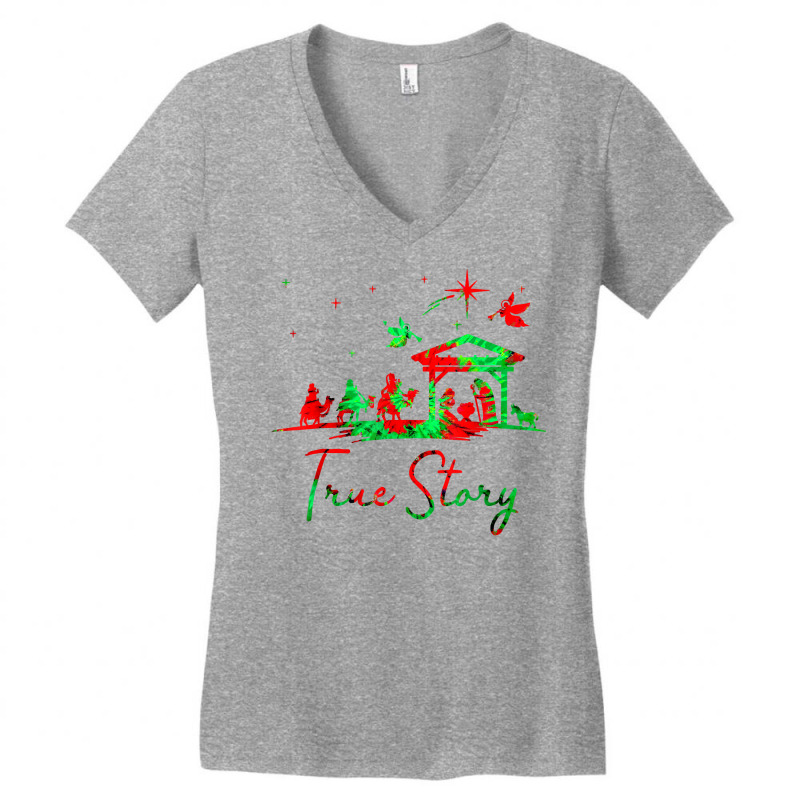 Christmas Nativity True Story Of Jesus Birth Tie Dye T Shirt Women's V-Neck T-Shirt by veroniquetour3tz | Artistshot