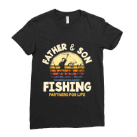 Limited Edition Father And Son Fishing Partners For Life Fishing Ladies Fitted T-shirt | Artistshot