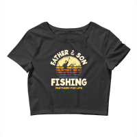 Limited Edition Father And Son Fishing Partners For Life Fishing Crop Top | Artistshot