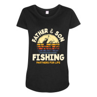 Limited Edition Father And Son Fishing Partners For Life Fishing Maternity Scoop Neck T-shirt | Artistshot