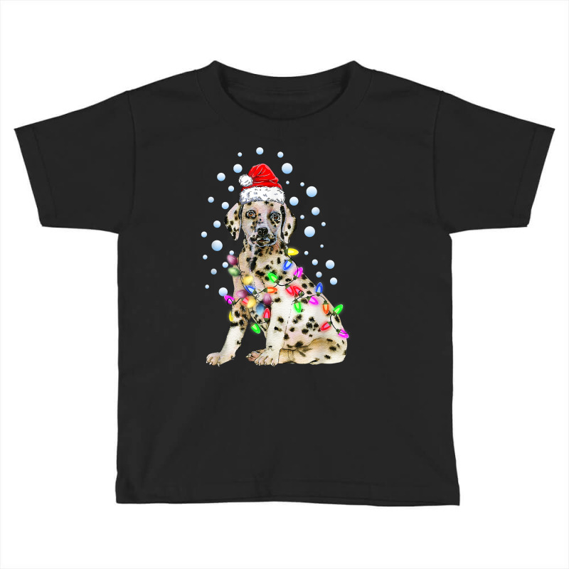 Dalmatian Dog Funny Cute Christmas Lights Puppy Lover T Shirt Toddler T-shirt by alysestick8m7 | Artistshot