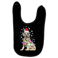 Dalmatian Dog Funny Cute Christmas Lights Puppy Lover T Shirt Baby Bibs | Artistshot