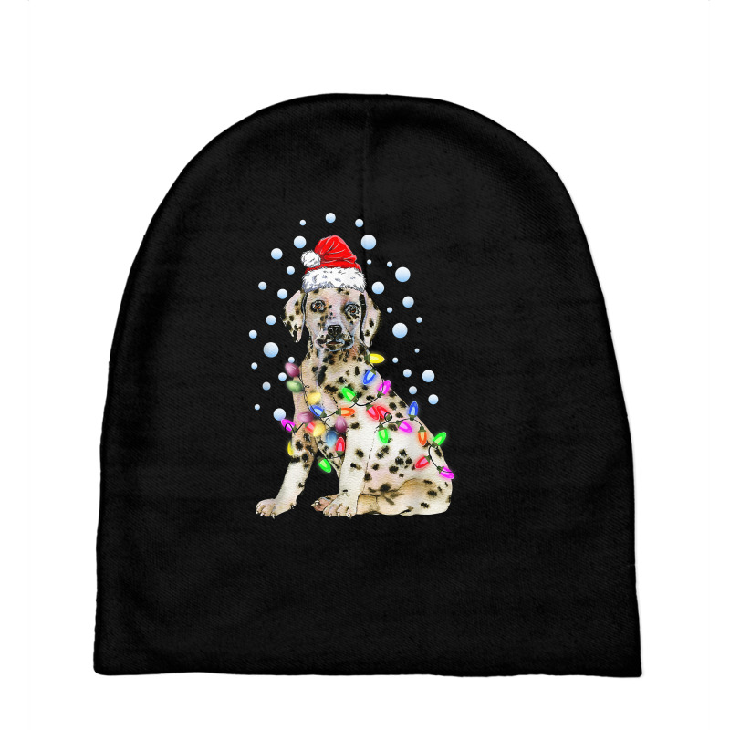 Dalmatian Dog Funny Cute Christmas Lights Puppy Lover T Shirt Baby Beanies by alysestick8m7 | Artistshot