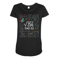 16th birthday 16 year old gifts math Maternity Scoop Neck T-shirt | Artistshot