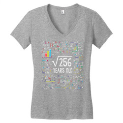 16th birthday 16 year old gifts math Women's V-Neck T-Shirt | Artistshot