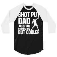 Womens Shot Put Dad   Track And Field Throwing Shot Put V Neck T Shirt 3/4 Sleeve Shirt | Artistshot