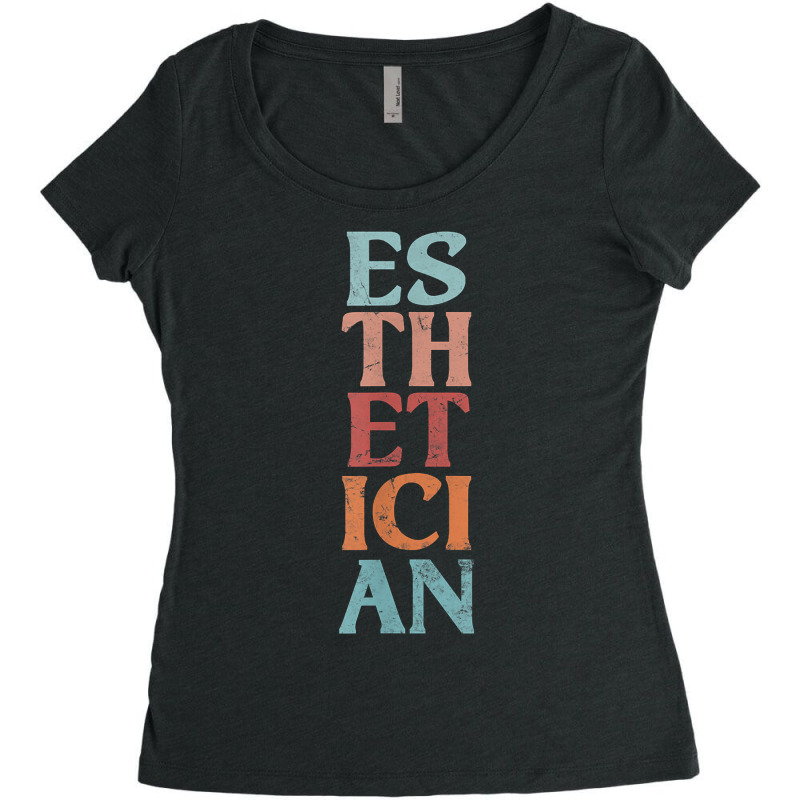 Esthetician Aesthetician Beautician Cosmetology Vintage T Shirt Women's Triblend Scoop T-shirt | Artistshot