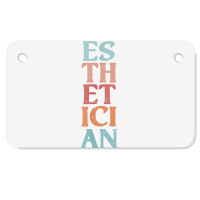 Esthetician Aesthetician Beautician Cosmetology Vintage T Shirt Motorcycle License Plate | Artistshot