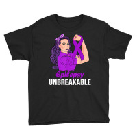 Epilepsy Warrior Unbreakable Tee Strong Epilepsy Girl Epilep T Shirt Youth Tee | Artistshot