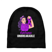 Epilepsy Warrior Unbreakable Tee Strong Epilepsy Girl Epilep T Shirt Baby Beanies | Artistshot