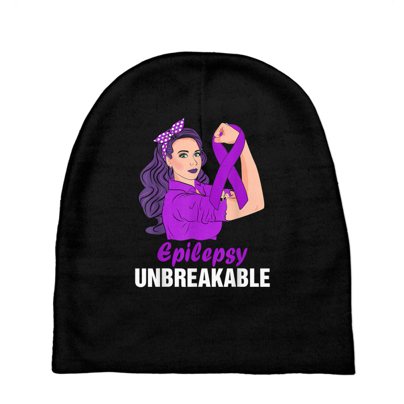 Epilepsy Warrior Unbreakable Tee Strong Epilepsy Girl Epilep T Shirt Baby Beanies | Artistshot